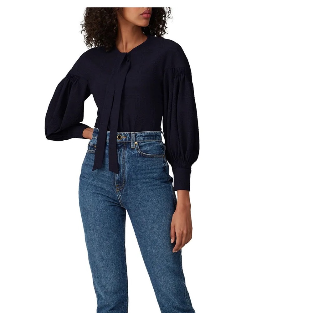 TEIJA
Blue Seersucker Frill Blouse - Picture 3 of 9